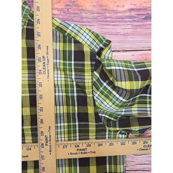 Orvis Mens Green Plaid Active Fit Casual Shirt Medium - Picture 8 of 8